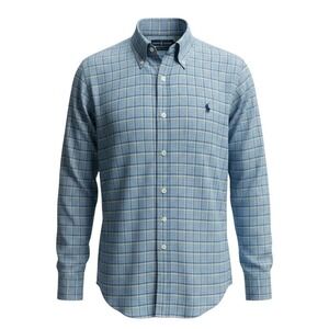 Ralph Lauren Men XXL Blue Yellow Plaid Button Down Shirt Long Sleeve Cotton